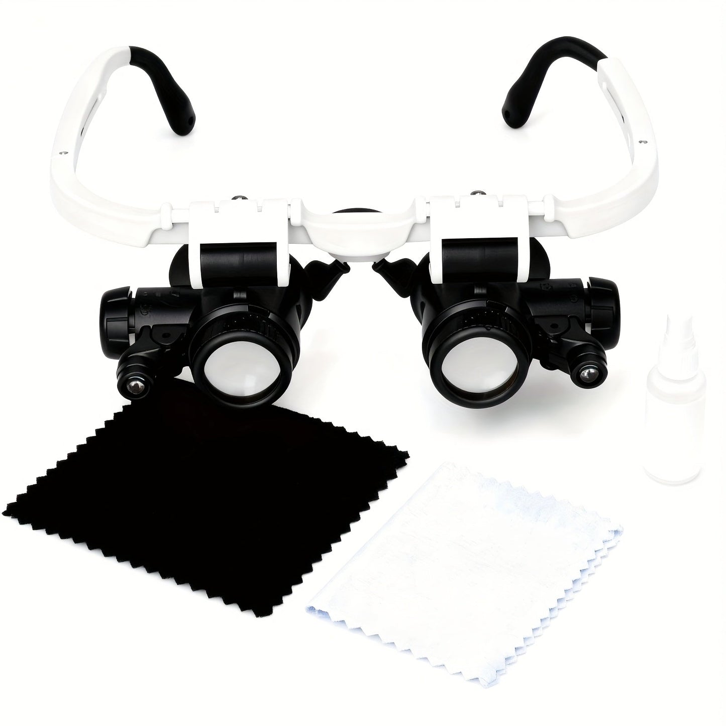 Head Mounted Magnifier 8X 15X 23X Hands-Free Dual Lens Magnifying Glasses with Adjustable Headband for Jewelry Making Electronics Repair Crafting Reading and Precision Work