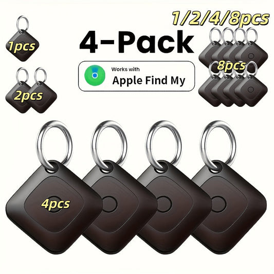 WeTag Smart Bluetooth Item Tracker 1.43" Mini GPS Finder for Keys Wallet Luggage Car Bags – High Decibel Alarm App Control – 1/2/4/8 Pack – Gift for Travelers