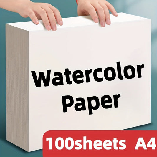 Watercolor Paper 100 Sheets A4 110lb 230gsm Cold Press Fine Texture Art Paper for Watercolor Painting Drawing Markers Gouache Gift for Artists Adults Students