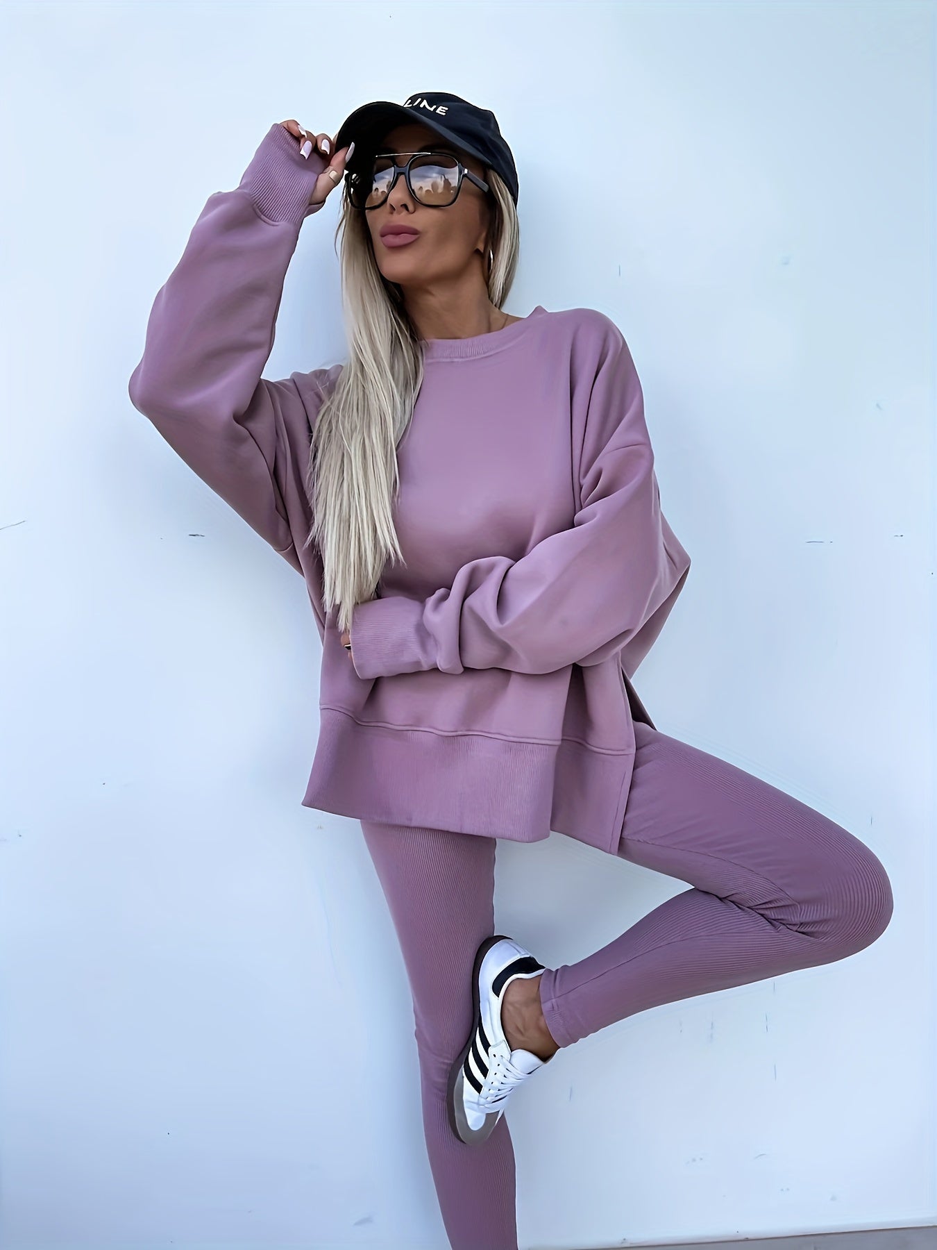 Women's Two-Piece Hoodie Set – Long Sleeve Sweatsuit with Jogger Pants, Solid Color Matching Activewear for Yoga, Running & Fitness, Available in 7 Colors & Sizes S-XL