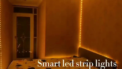 LED Strip Lights 100ft RGB Color Changing – Smart Remote Control, Stepless Dimming, Flashing & DIY Modes, Indoor TV Backlight, Bedroom, Living Room, Stairs, Party & Holiday Decor