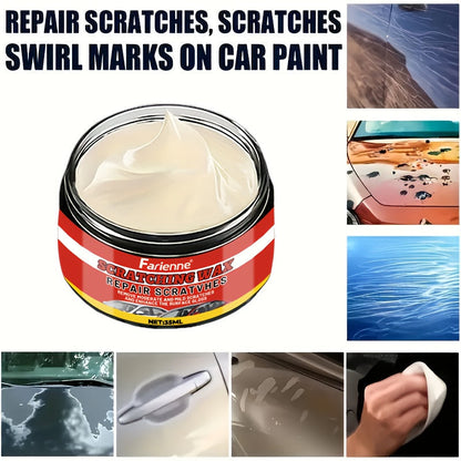 Car Scratch Remover and Swirl Mark Eliminator - Nano Shine Polish Automotive Scratch Repair Paste Kit 1.18oz with Applicator Sponge, Compatible with All Paint Colors for Vehicle Surface Restoration