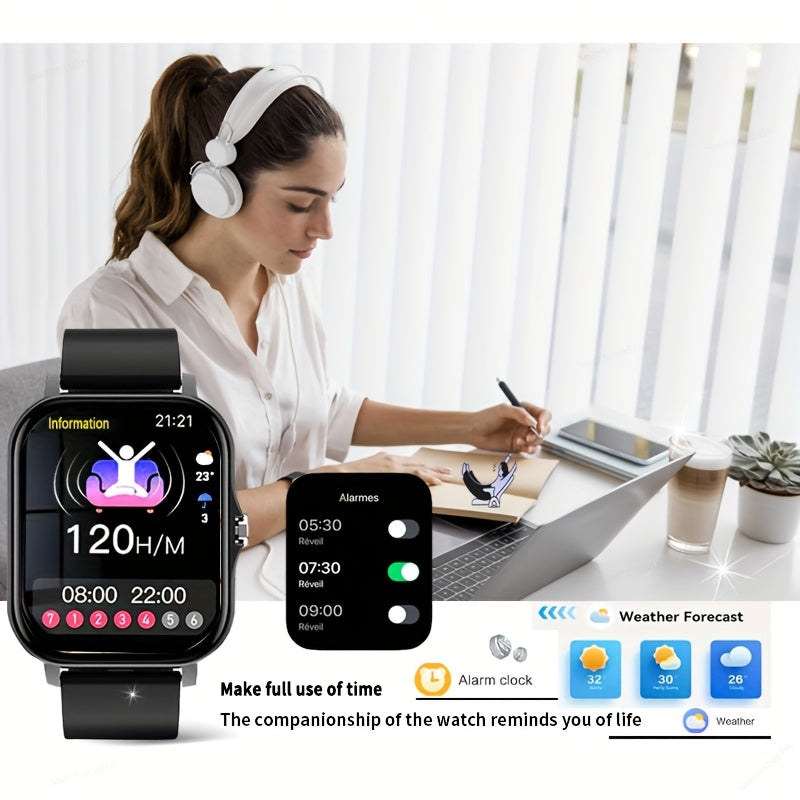 Smart Watch 1.83" Bluetooth Calling & Message Fitness Tracker – Multi-Sport Modes, Music Playback, Remote Camera, GPS Positioning, Compatible with Android & iPhone, Perfect Gift for Men & Women