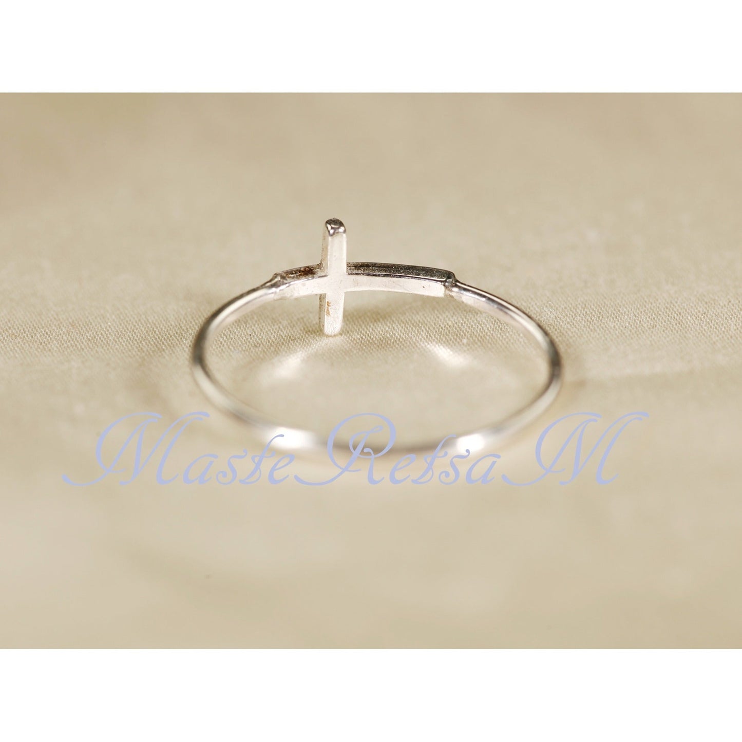 Handmade 925 Sterling Silver Cross Ring Christian Faith Jewelry US Standard Sizes Artisan Crafted Thin Band Daily Wear Religious Gift