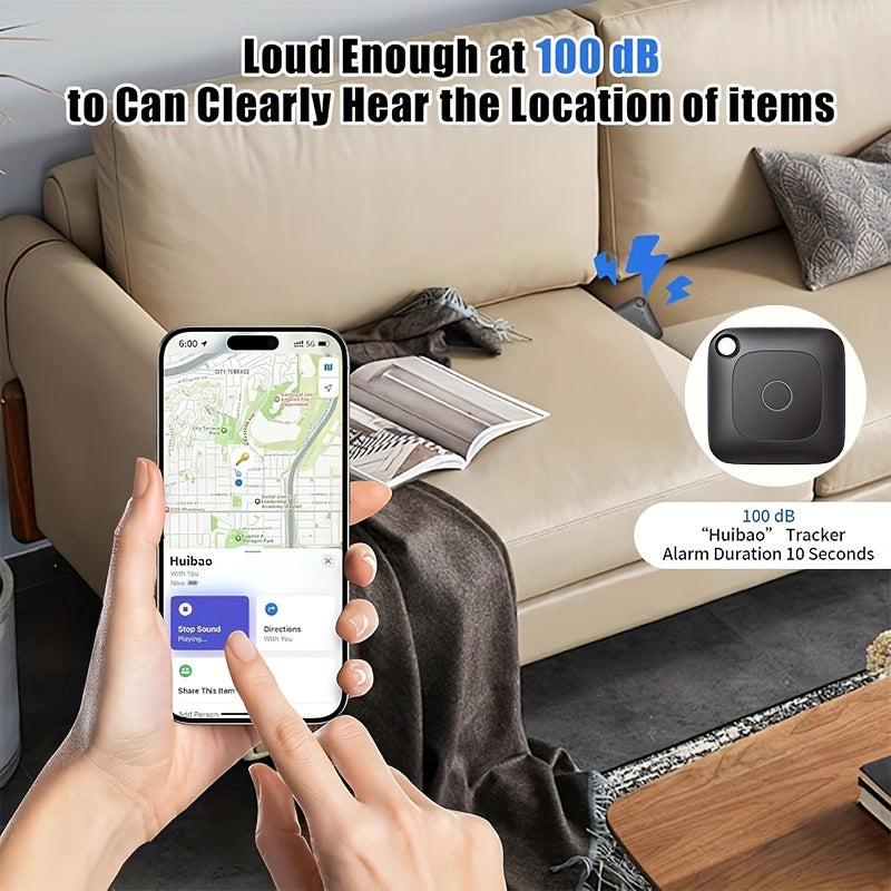 WeTag Smart Bluetooth Item Tracker 1.43" Mini GPS Finder for Keys Wallet Luggage Car Bags – High Decibel Alarm App Control – 1/2/4/8 Pack – Gift for Travelers