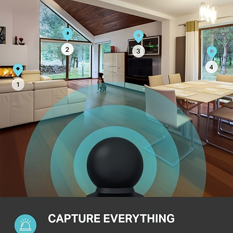 WiFi Security Camera 2-Pack 3MP Full HD - Night Vision, 2-Way Audio, Motion Detection & Real-Time Alerts, IP54 Waterproof Indoor Outdoor Surveillance Camera with App Remote Access & USB