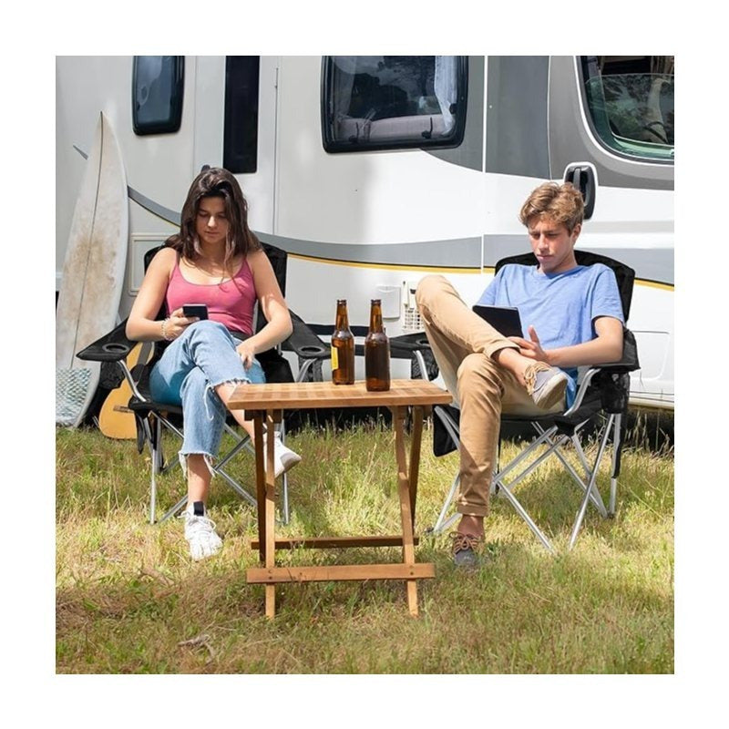 Folding Camping Chair with Tilting Canopy Sunshade – 225LBS Capacity, 22.8" Wide Seat, Mesh Cup Holder & Carry Bag, Portable Beach Lawn Chair for Camping, Hiking & Outdoor Events – 9 Color Options