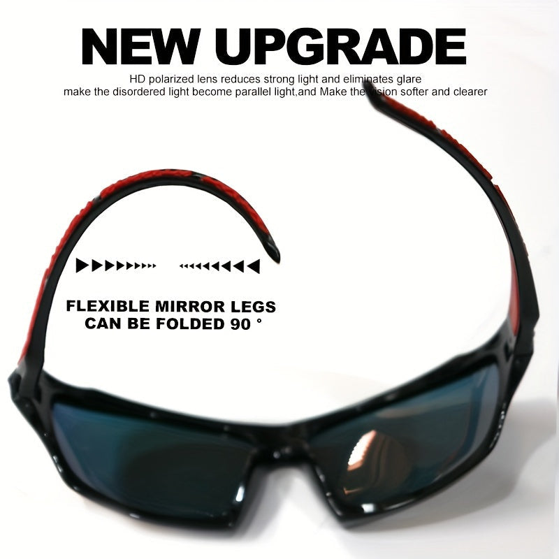 Polarized Sports Sunglasses with Color Changing Lenses – Anti-Glare Driving Eyewear, PC Frame AC Lens Full Rim Design, 6 Colors, UV Protection Fashion Glasses for Men & Women