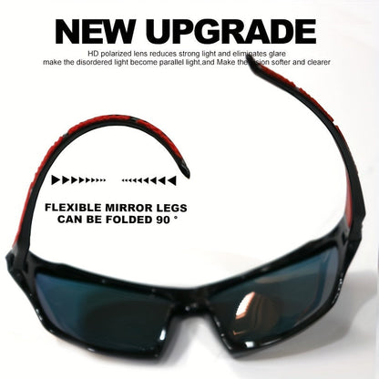 Polarized Sports Sunglasses with Color Changing Lenses – Anti-Glare Driving Eyewear, PC Frame AC Lens Full Rim Design, 6 Colors, UV Protection Fashion Glasses for Men & Women
