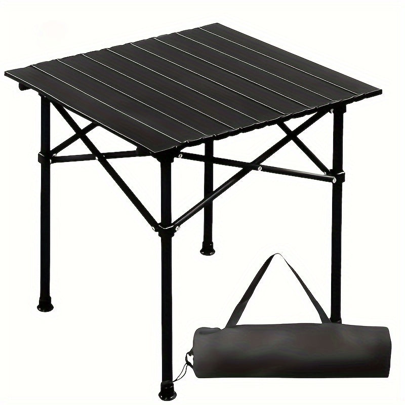 Large Portable Folding Table with Storage Bag - Outdoor Camping Picnic BBQ Garden Table Lightweight Easy Setup for Car Travel Self-Driving Tours