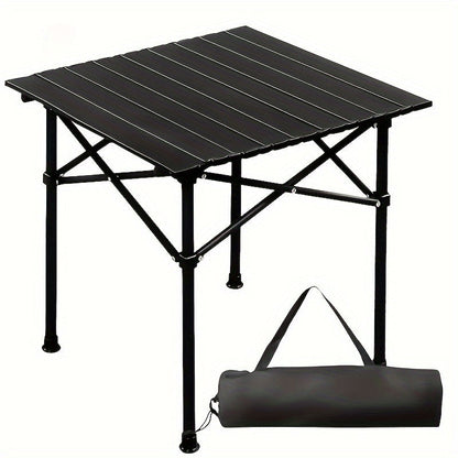 Large Portable Folding Table with Storage Bag - Outdoor Camping Picnic BBQ Garden Table Lightweight Easy Setup for Car Travel Self-Driving Tours