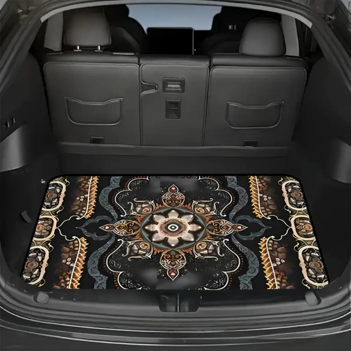 Car Trunk Mat Cargo Liner – Non-Slip Waterproof Floor Mat with Unique Patterns, Durable Vehicle Interior Protector from Dirt, Spills & Scratches, Universal Fit