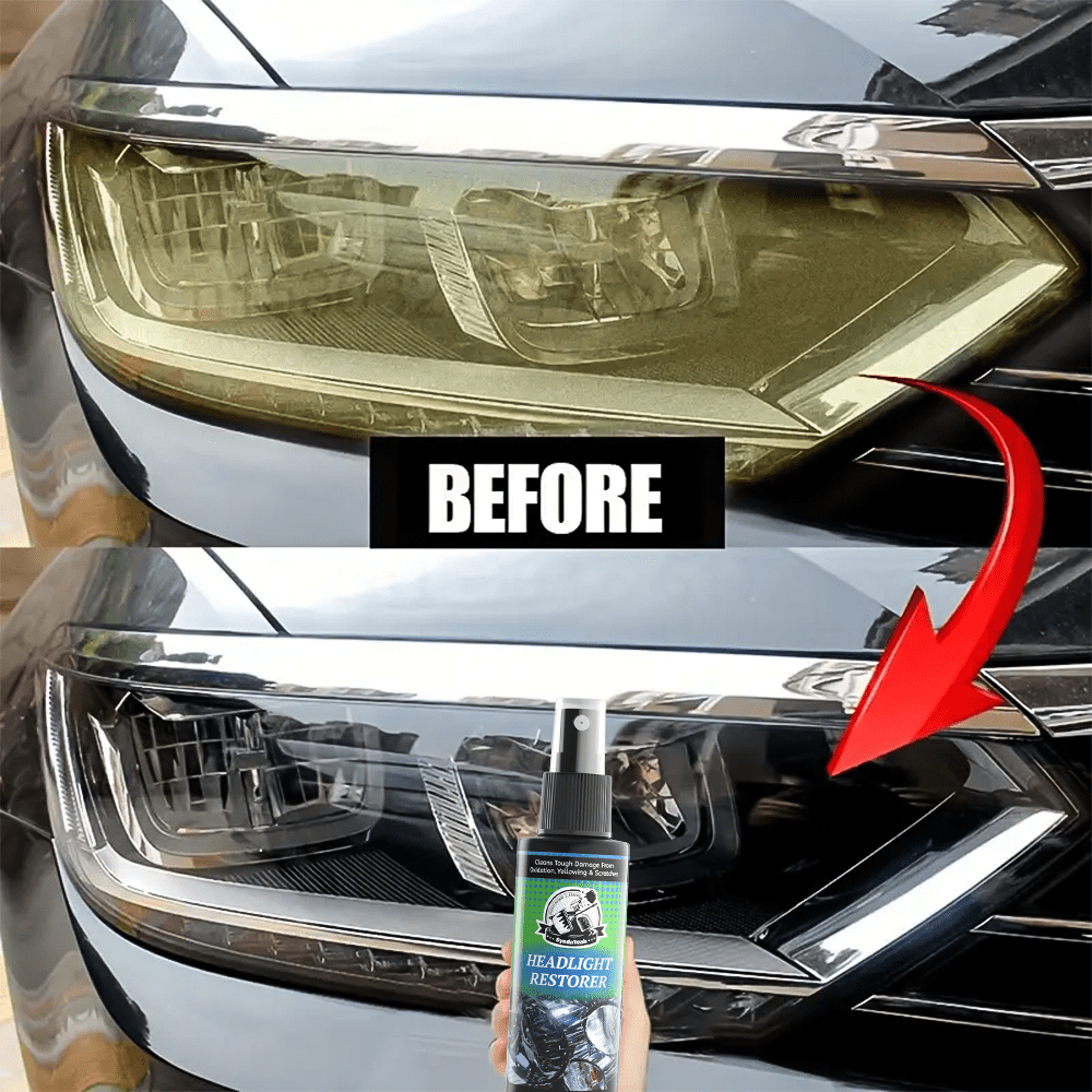 Headlight Restoration Liquid 4.06oz – No Polishing Required, Instantly Clears Cloudy & Yellowed Lenses, Quick DIY Headlight Repair Solution, Enhances Visibility & Brightness, Universal Fit for All Car Models, Headlight Cleaner & Refurbishment Fluid