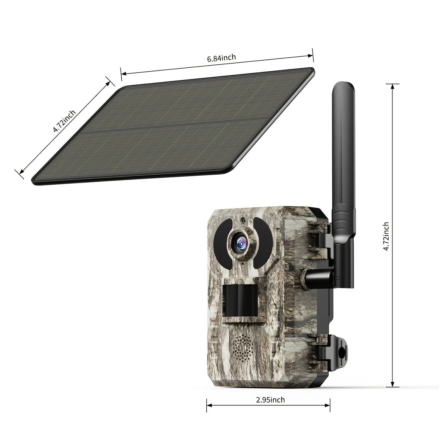 4G Trail Camera No WiFi Required 2K 1440P Solar Powered – Built-in SIM Card, 75ft Night Vision, 0.2s Trigger, 7800mAh Battery, Wireless Outdoor Hunting & Security Camera for Remote Areas