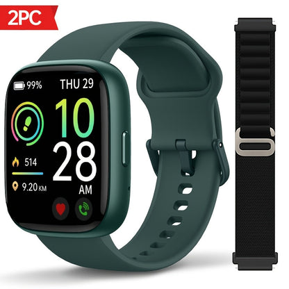 Smart Watch for Men & Women with Wireless Calling & Built-in Alexa – 1.83" HD Touch Screen, 100+ Sports Modes, Heart Rate Monitor, Waterproof Fitness Tracker, Compatible with iPhone & Android