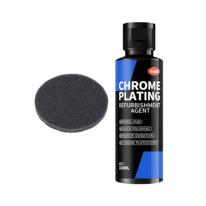 Chrome Polish Refurbishment Agent 3.38oz – Removes Oxidation & Restores Shine on Car Door Handles Window Trim Bumpers Wheels & Badges – Universal Chrome Cleaner & Repair Polish