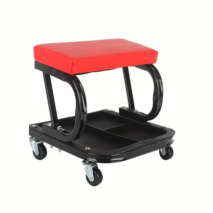 Mechanic Creeper Seat & Auto Repair Bench 3-in-1 – Foldable Z-Shaped Garage Stool with 500 Lb Capacity, 6 Wheel Rollers, Adjustable Lying, Sitting & Leaning Positions for Car Repair & Workshop