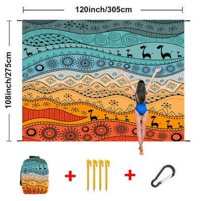 Sandproof Beach Blanket Oversized Up to 108x120 Inches – Quick Dry Lightweight Sand Free Mat for Beach Camping Picnic Travel, 8 Styles, Fits 2-10 Adults