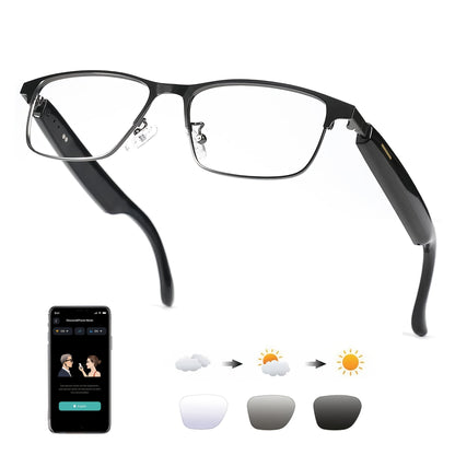 AI Smart Glasses Real-Time Translation 160+ Languages ChatGPT System Bluetooth 5.3 Built-in Mic Speaker – HD Voice Calls HiFi Music Smart Audio Glasses Unisex Men Women