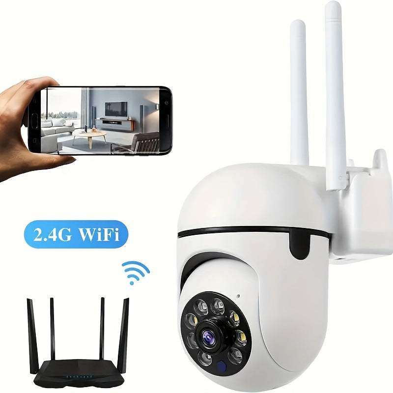 WiFi Security Camera 2-Pack 3MP Full HD - Night Vision, 2-Way Audio, Motion Detection & Real-Time Alerts, IP54 Waterproof Indoor Outdoor Surveillance Camera with App Remote Access & USB