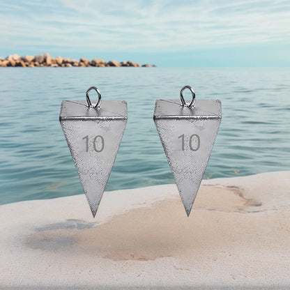Pyramid Fishing Sinkers – Saltwater & Freshwater Surf Fishing Weights, Strong Hold in Current, Sizes 1oz to 10oz, Multi-Pack Tackle for Pompano, Bass, Drum & More