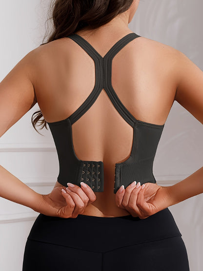 Women's X-Back Sports Bra 5-Pack – Wire-Free with Removable Pads, Breathable Workout Top for Yoga, Gym & Outdoor Activities, Adjustable Straps, Sizes M-XXL, 10 Colors Available