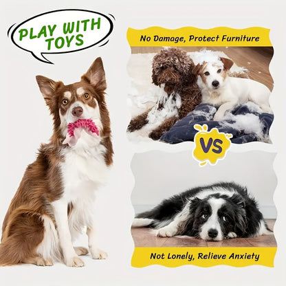 6pcs Squeaky Plush Dog Toys with Crinkle Sound – Interactive Soft Chew-Resistant Toys for Small & Medium Dogs, Puppy Training, Solo Play & Pet Bonding