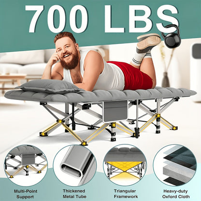 Heavy Duty Folding Camping Cot with Mattress for Adults – 500/600/700 LBS Capacity, Portable Outdoor Bed with Carrying Bag for Tents, Camping & Travel – 3 Models, 3 Colors