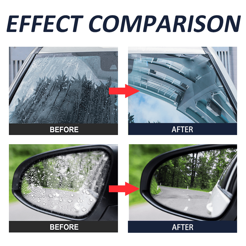 Long-Lasting Anti-Fog Spray with Towel – Car Windshield & Window Defogging Agent, Improves Clarity of Glass, Mirrors & Helmets, 6.76oz