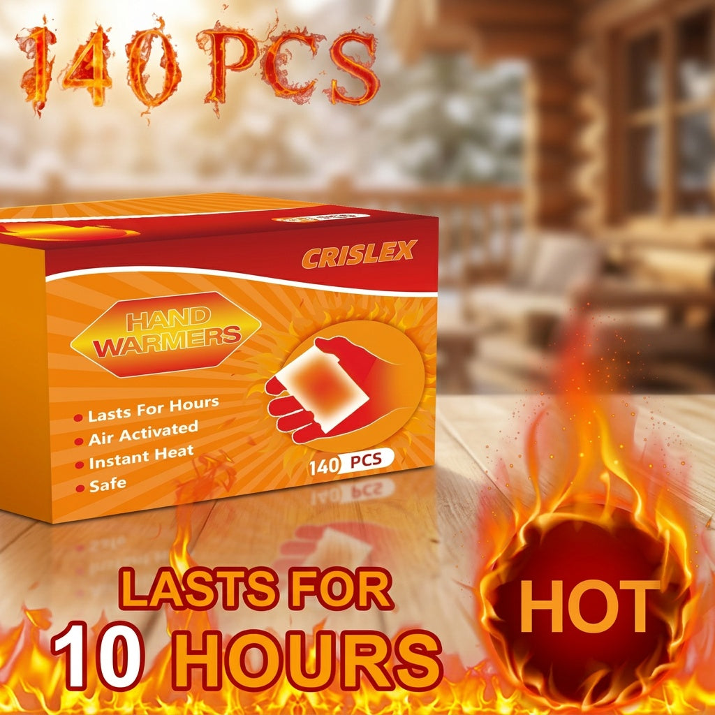 Hand & Body Warmers Air-Activated Up to 10 Hours Heat Ultra Thin Odorless Safe Warmers for Hands Body Toes – Bulk Packs 10 to 280 Count for Camping Hiking Outdoor Winter