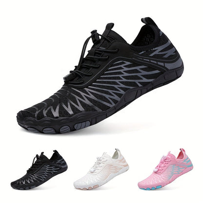 Barefoot Hiking Shoes for Women Wide Toe Box Non-Slip Trail Running Sneakers – Healthy Minimalist Footwear, Sizes US 6-11, White Black Pink