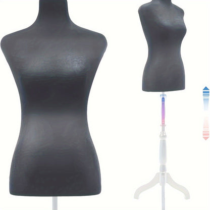 Dress Form Mannequin Torso with Tripod Stand, Adjustable Height 50-63 Inch, Portable Female Body Form for Sewing, Clothing Display, Fashion Design & Photography – 4 Colors Available