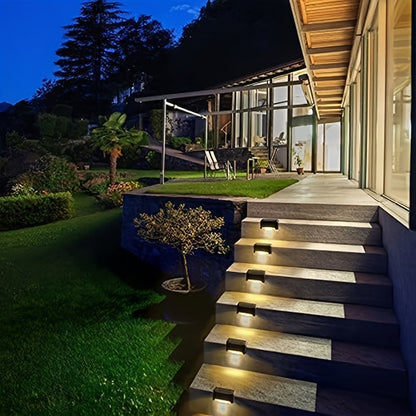 Solar Deck Lights Outdoor Waterproof LED Step Stair Fence Lights 8 16 32 Pack Auto Dusk to Dawn 800mAh Warm White Solar Powered Pathway Patio Garden Driveway Yard Wall Lighting