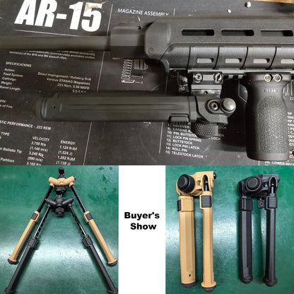 MAG M-LOK Bipod – Lightweight Aluminum Alloy Foldable Bipod for Hunting & Shooting, Quick-Release Folding, Non-Slip Rubber Feet, Black & Flat Dark Earth, Compatible with M4 AR15 M-LOK Handguards