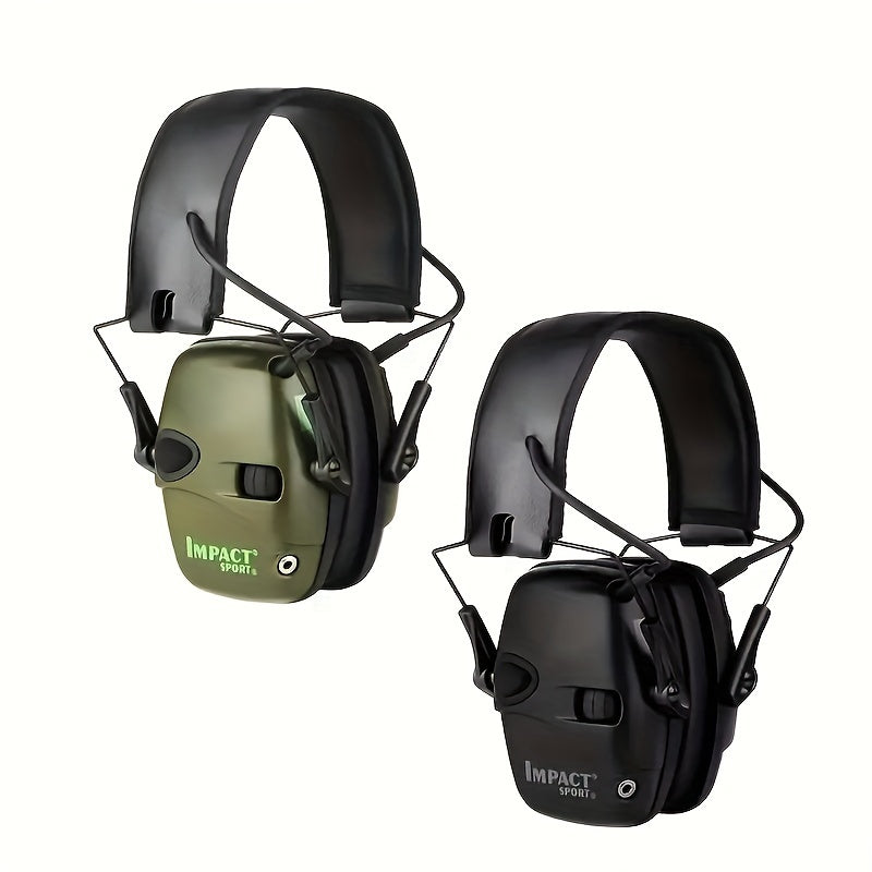 Tactical Electronic Shooting Earmuffs with Sound Amplification & Noise Cancelling - Head-Worn Hearing Protection for Hunting, Outdoor Range Shooting & Impact Sports