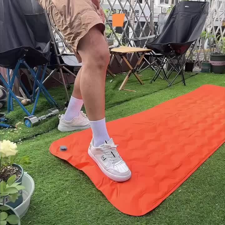 Inflatable Camping Sleeping Pad - Ultralight Mattress with Pillow & Built-In Foot Pump, Compact Portable Mat for Backpacking, Hiking, Car Travel, Beach & Tent Camping, Multiple Colors