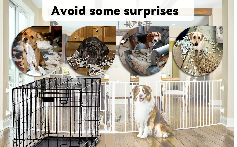 Foldable Metal Wire Dog Crate for Small Dogs & Rabbits – Adjustable Divider Panel, Leak-Proof Plastic Pan, Indoor Outdoor Pet Kennel for Chihuahuas Toy Breeds Small Animals, Multiple Sizes