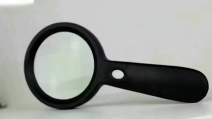 10X Magnifying Glass with 12 LED Lights – Handheld Large Illuminated Magnifier for Seniors Reading, Coins, Stamps, Jewelry & Repair, Bright LED Lighted Magnifying Glass – Black