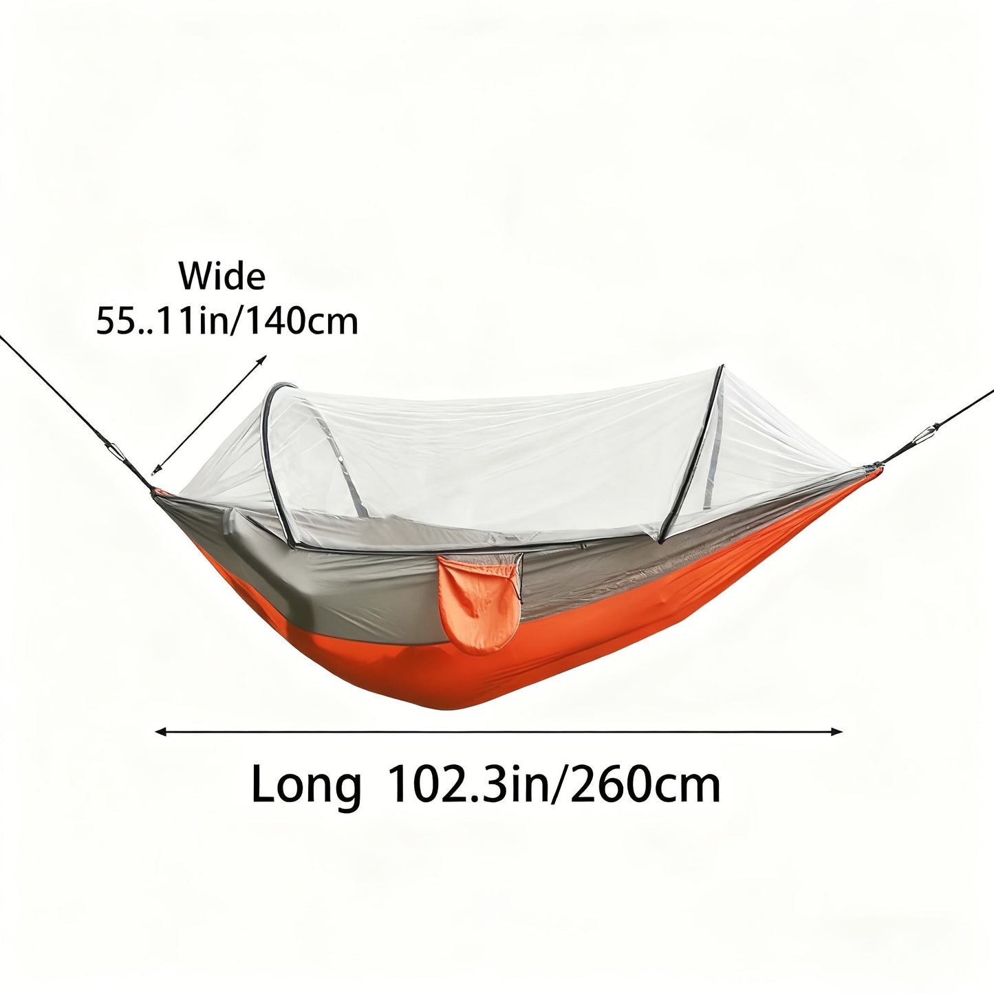 3-in-1 Double Camping Hammock with Mosquito Net and Sun Shade – Lightweight Portable Durable, Ideal for Camping Hiking Backpacking Picnicking Parks, 7 Color Options