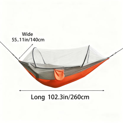 3-in-1 Double Camping Hammock with Mosquito Net and Sun Shade – Lightweight Portable Durable, Ideal for Camping Hiking Backpacking Picnicking Parks, 7 Color Options