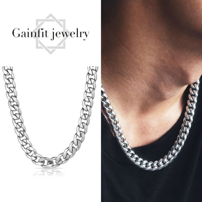 925 Sterling Silver Cuban Link Chain Necklace for Men & Women - 9mm Classic Miami Cuban Chain, Hip Hop Unisex Jewelry in Silver & Gold, 18-24 Inch, Trendy Everyday Gift