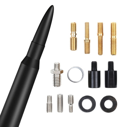 5.3" Short Car Antenna Carbon Steel – Universal Fit AM/FM Signal Booster Replacement Antenna, Durable Anti-Break Design, Multiple Colors for Car Exterior Decoration & Upgrade