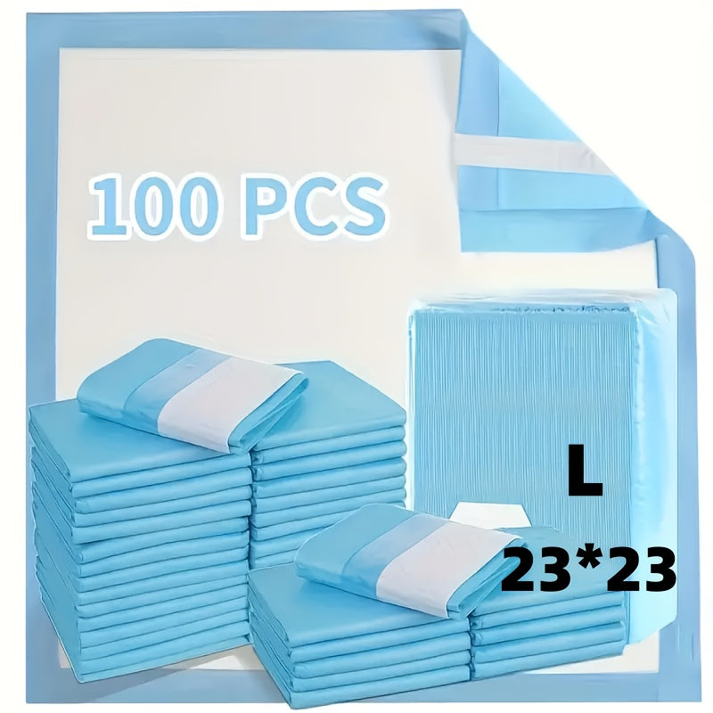 8-Layer Super Absorbent Dog Pee Pads 100 Count – Leakproof Puppy Training Pads, Odor Control, Tear-Resistant, 23.6x23.6 & 34x28 Inch Sizes for Dogs, Cats & Labs