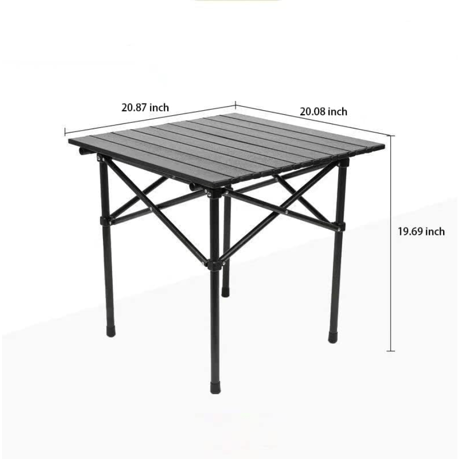 Portable Folding Camping Table Lightweight Collapsible Outdoor Table with Carry Bag Sturdy Legs Large Flat Surface for Picnic BBQ Beach Hiking Tailgating Compact Durable Design Size L and XL