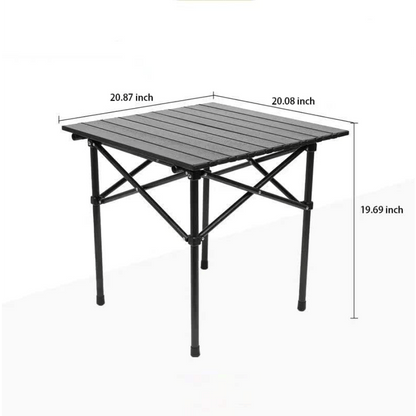 Portable Folding Camping Table Lightweight Collapsible Outdoor Table with Carry Bag Sturdy Legs Large Flat Surface for Picnic BBQ Beach Hiking Tailgating Compact Durable Design Size L and XL