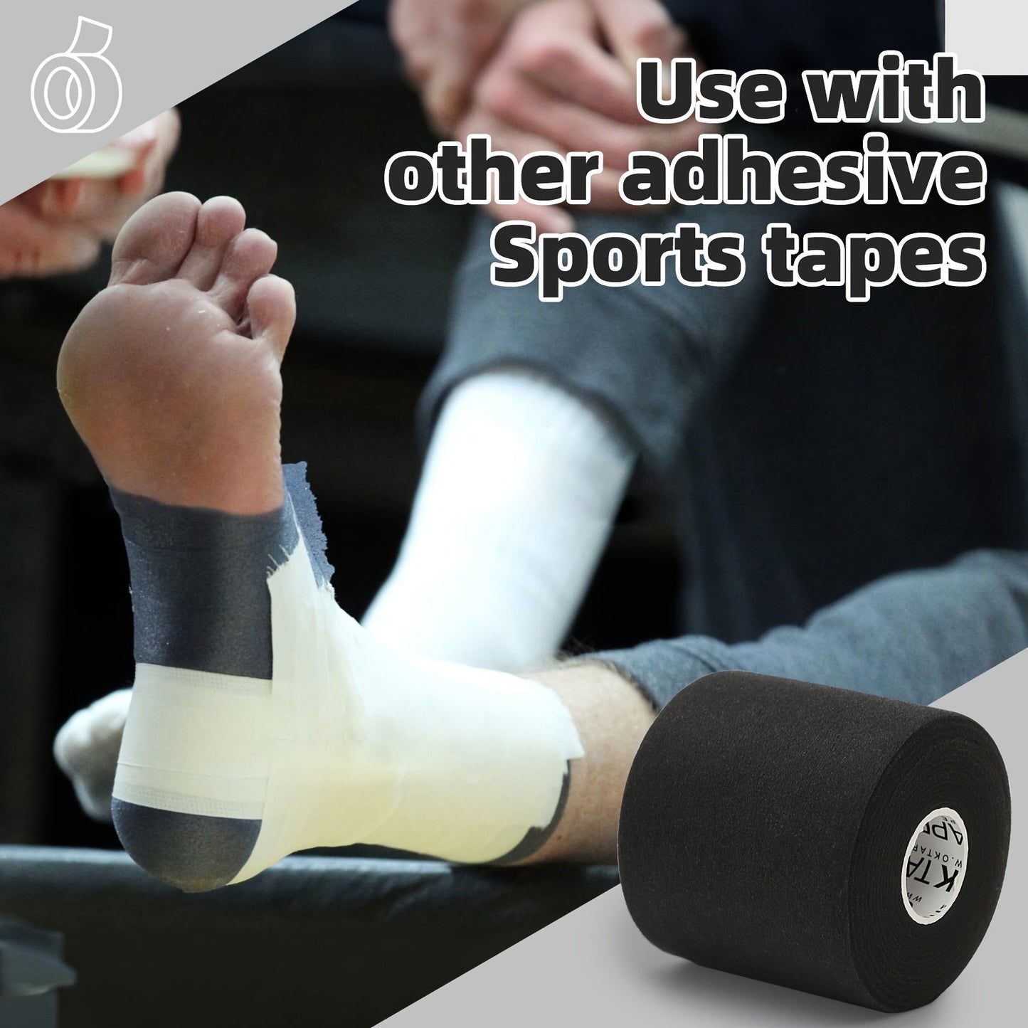 Pre Wrap Tape 4-Rolls Athletic Foam Underwrap for Sports - Protect Ankles Wrists Hands Knees, 2.75 Inch x 30 Yards Each Roll, OK TAPE Sports Underwrap