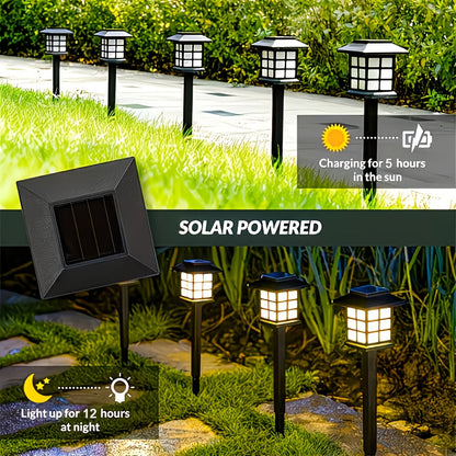 Solar Outdoor Lights LED Garden Path Lights IP44 Waterproof Landscape Lighting for Sidewalk Driveway Lawn Yard Courtyard – Warm White, Pack of 6, 12 or 24 – Christmas & Holiday Decor
