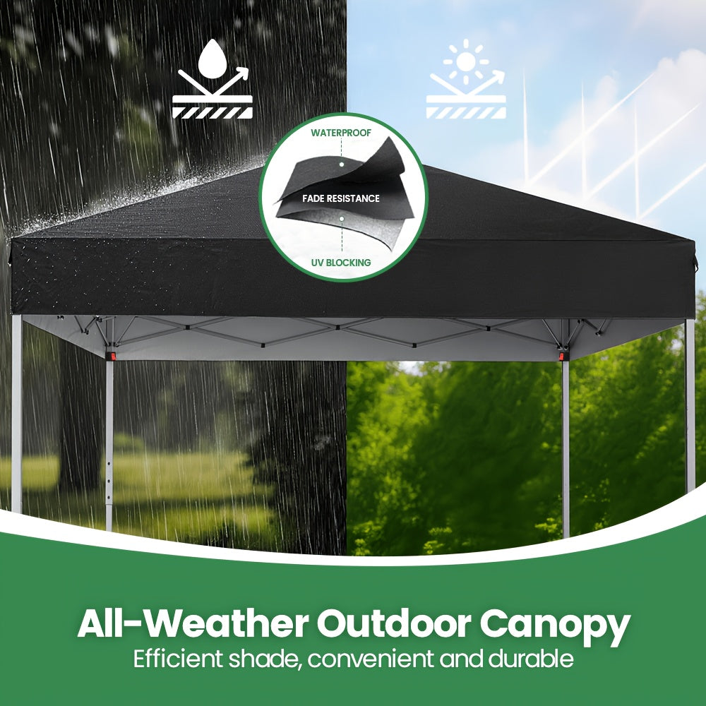 10x10 Pop Up Canopy Tent UPF 50+ Heavy Duty Steel Frame 3 Height Settings Waterproof Instant Canopy with Carry Bag for Backyard Patio Beach Camping Party Market Space Gray Black Blue Red Dark Gray Forest Green