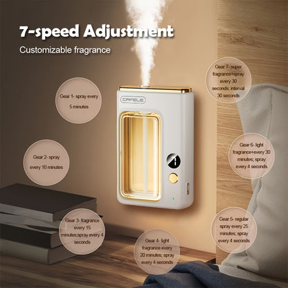 Aroma Diffuser with Essential Oils Set Large Capacity 7-Level Mist USB Powered Auto Shut-Off Bedroom Humidifier Home Aromatherapy Diffuser with Encounter Shangri-La Gardenia Hilton Ocean Scents