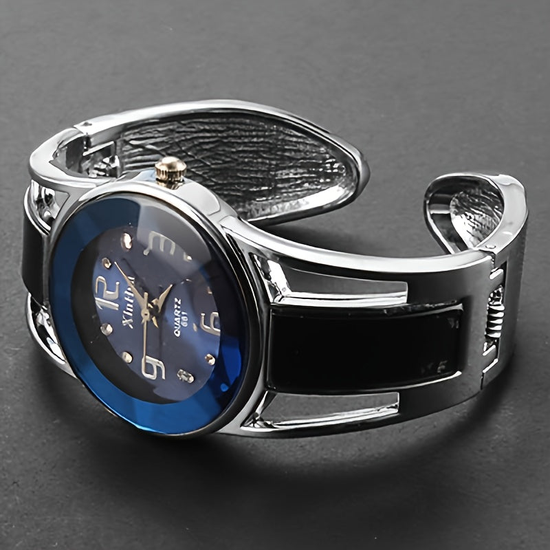 Women's Quartz Bracelet Watch Stainless Steel Band Analog Round Dial Elegant Ladies Wrist Watch 4 Colors